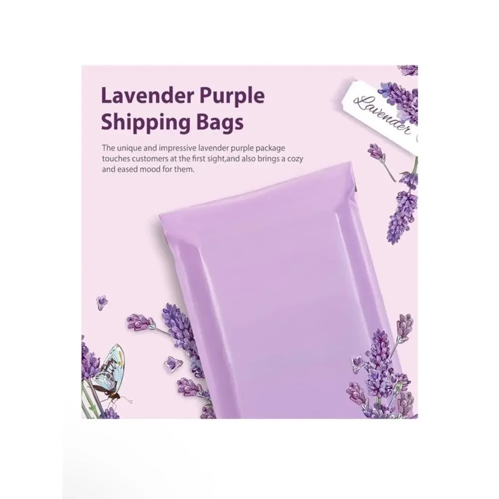 10 Lilac Adhesive Mailing poly Envelopes Pack